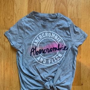 Abercrombie kids short sleeve shirt Tie front